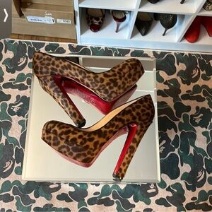 Christian Louboutin Leopard Print Heels Size 39.